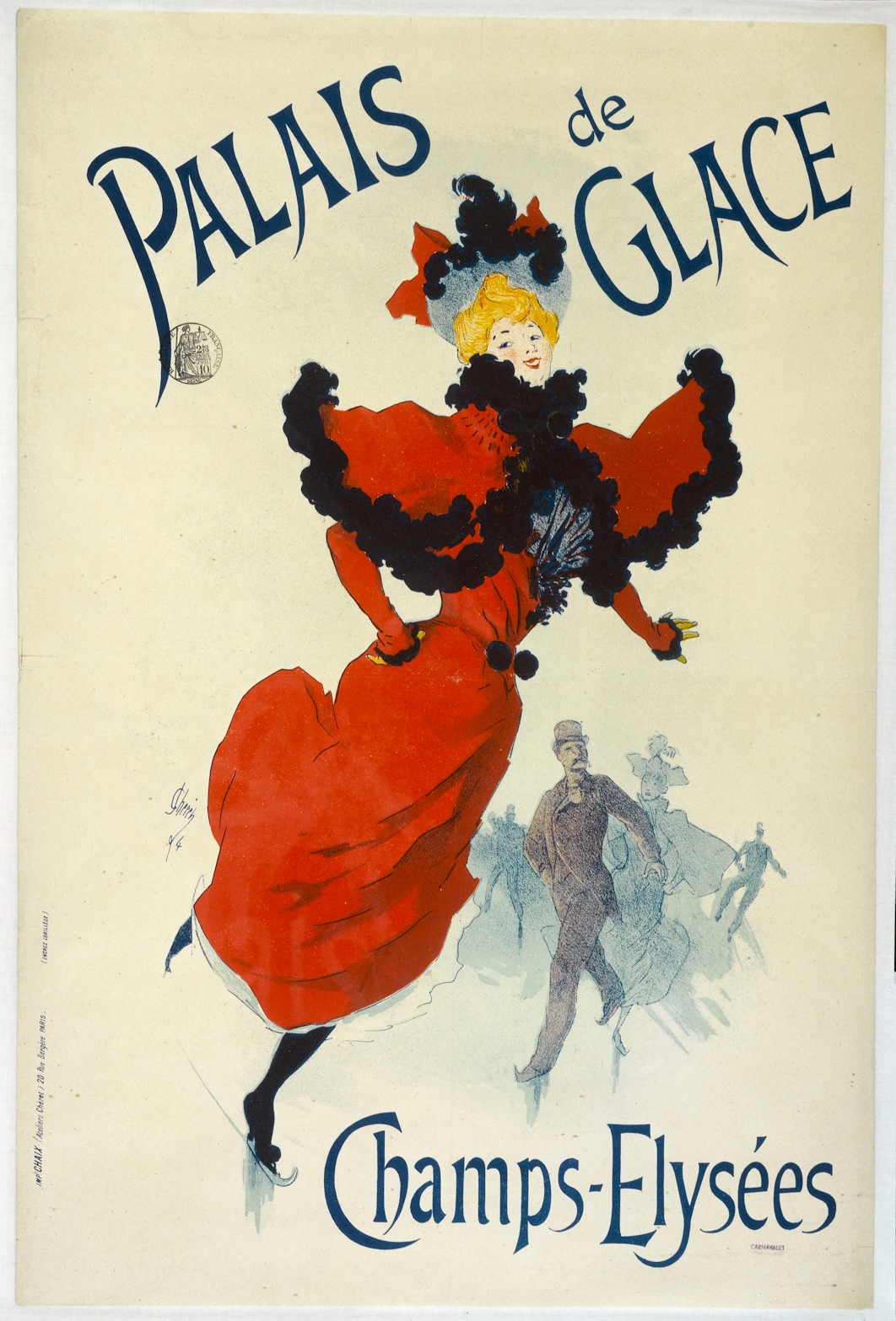 Historisches Pariser Plakat zum Palais de Glace aus dem Monatskalender