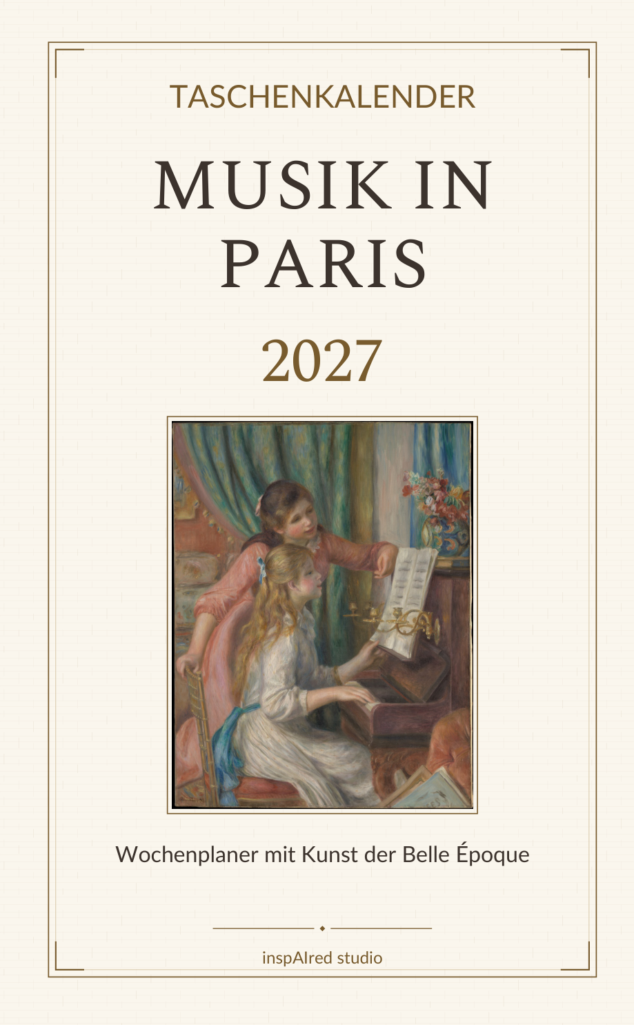 Originalcover Musik in Paris 2027, Taschenkalender und Wochenplaner
